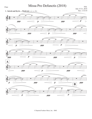 Missa Pro Defunctis (2018) flute part