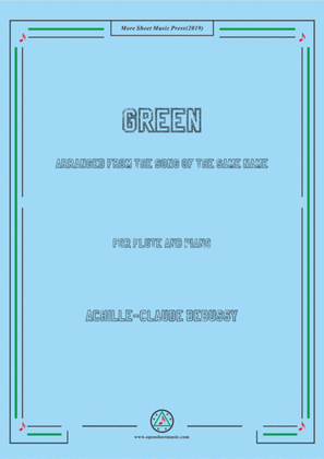 Book cover for Debussy-Green, for Flute and Piano