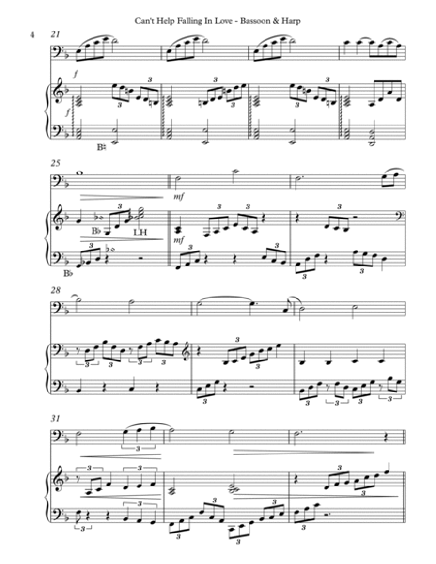 Can't Help Falling In Love Trumpet Duet scores gallery preview page 4