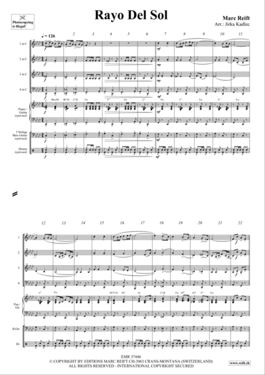 Rayo Del Sol Woodwind Quartet scores gallery preview page 2