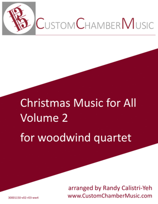 Book cover for Christmas Carols for All, Volume 2 (for Woodwind Quartet)
