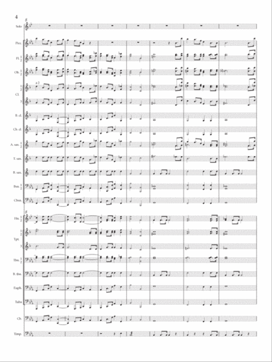 Horn Concerto No. 1 (R. Strauss, Band) Concert Band scores gallery preview page 6