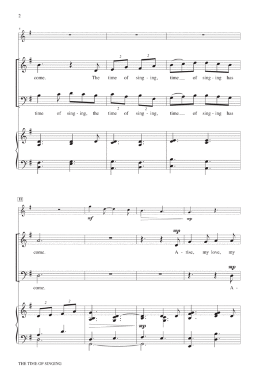 The Time of Singing 2-Part scores gallery preview page 2