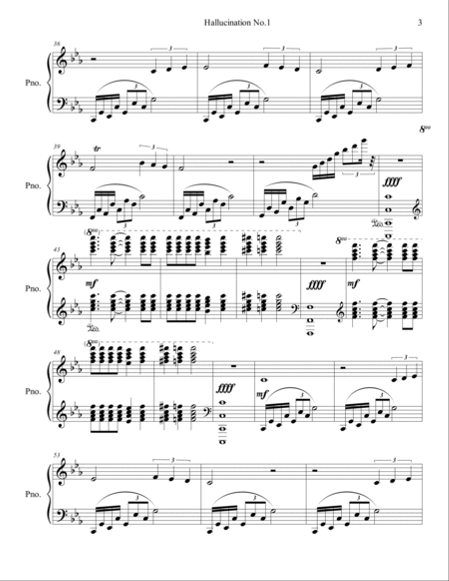 Hallucinations for Piano No.1 Piano Solo scores gallery preview page 3
