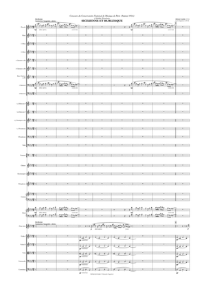 Sicilienne et burlesque, for Flute and Symphony Orchestra (arr.), Full Score