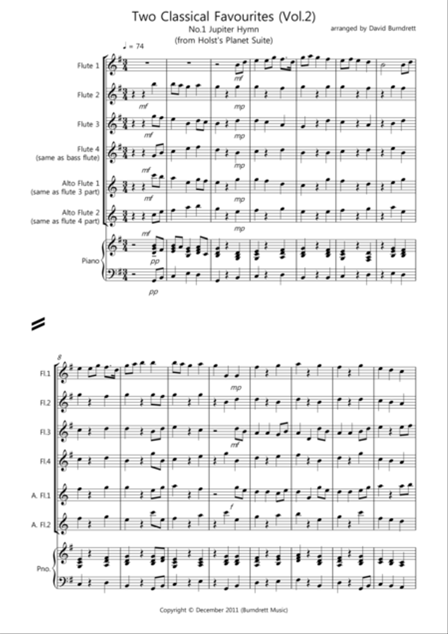 The Can Can for Flute Quartet Flute Quartet scores gallery preview page 1