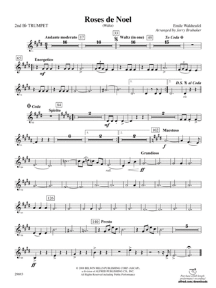 Roses de Noel (Waltz): 2nd B-flat Trumpet
