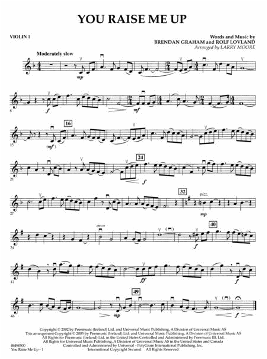 You Raise Me Up String Quartet scores gallery preview page 3