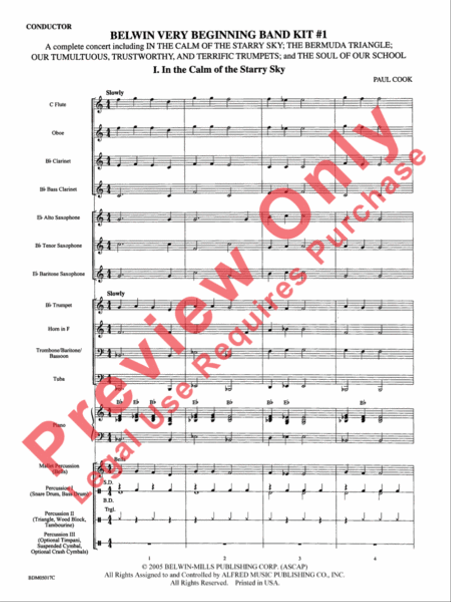 Belwin Very Beginning Band Kit #1 Concert Band scores gallery preview page 4