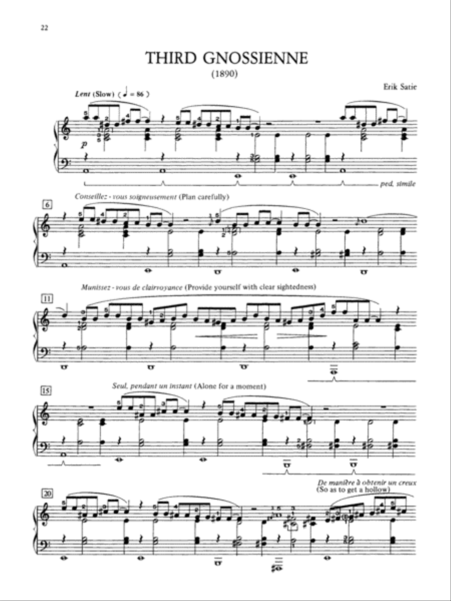 3 Gymnopédies & 3 Gnossiennes Piano Solo scores gallery preview page 7