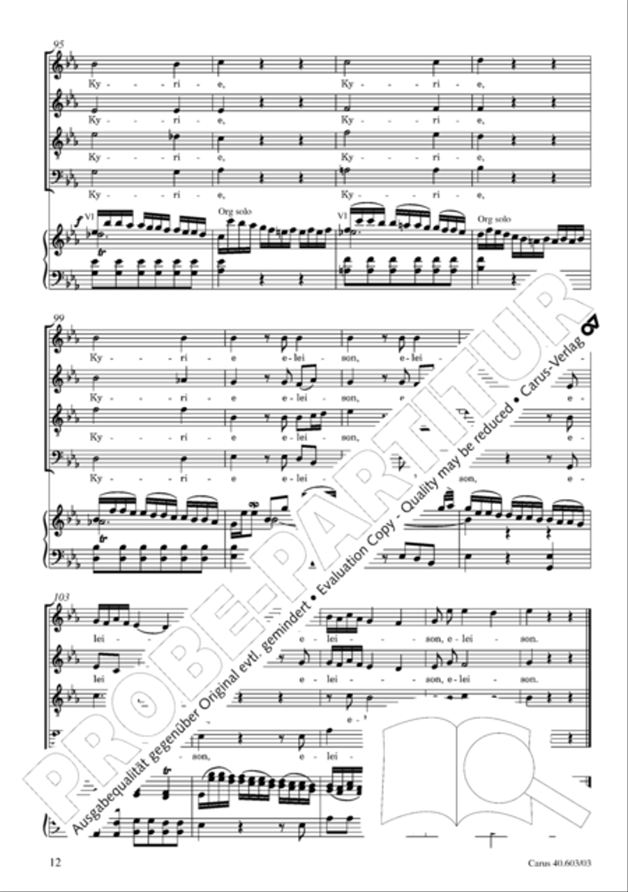 Grosse Orgelsolomesse in Es 4-Part scores gallery preview page 13
