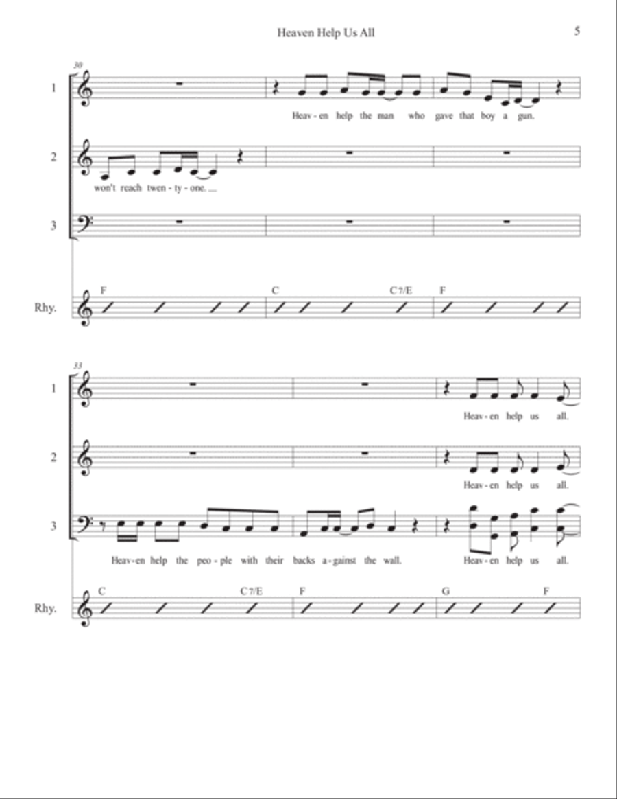 Heaven Help Us All 3-Part scores gallery preview page 5