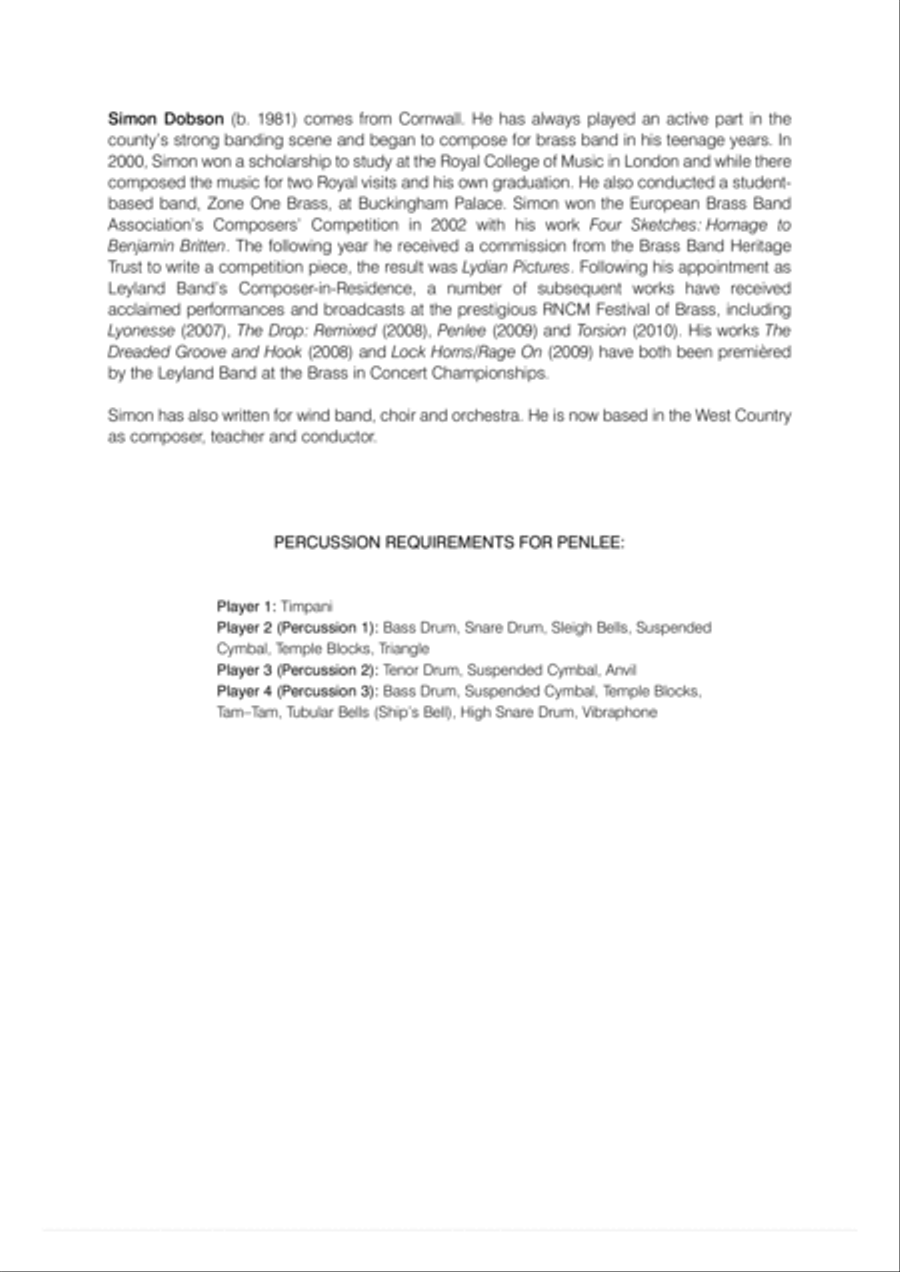Penlee Penlee Concert Band scores gallery preview page 3