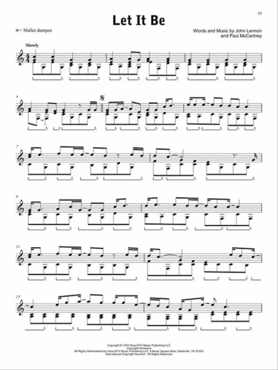 The Beatles for Vibraphone Vibraphone scores gallery preview page 6