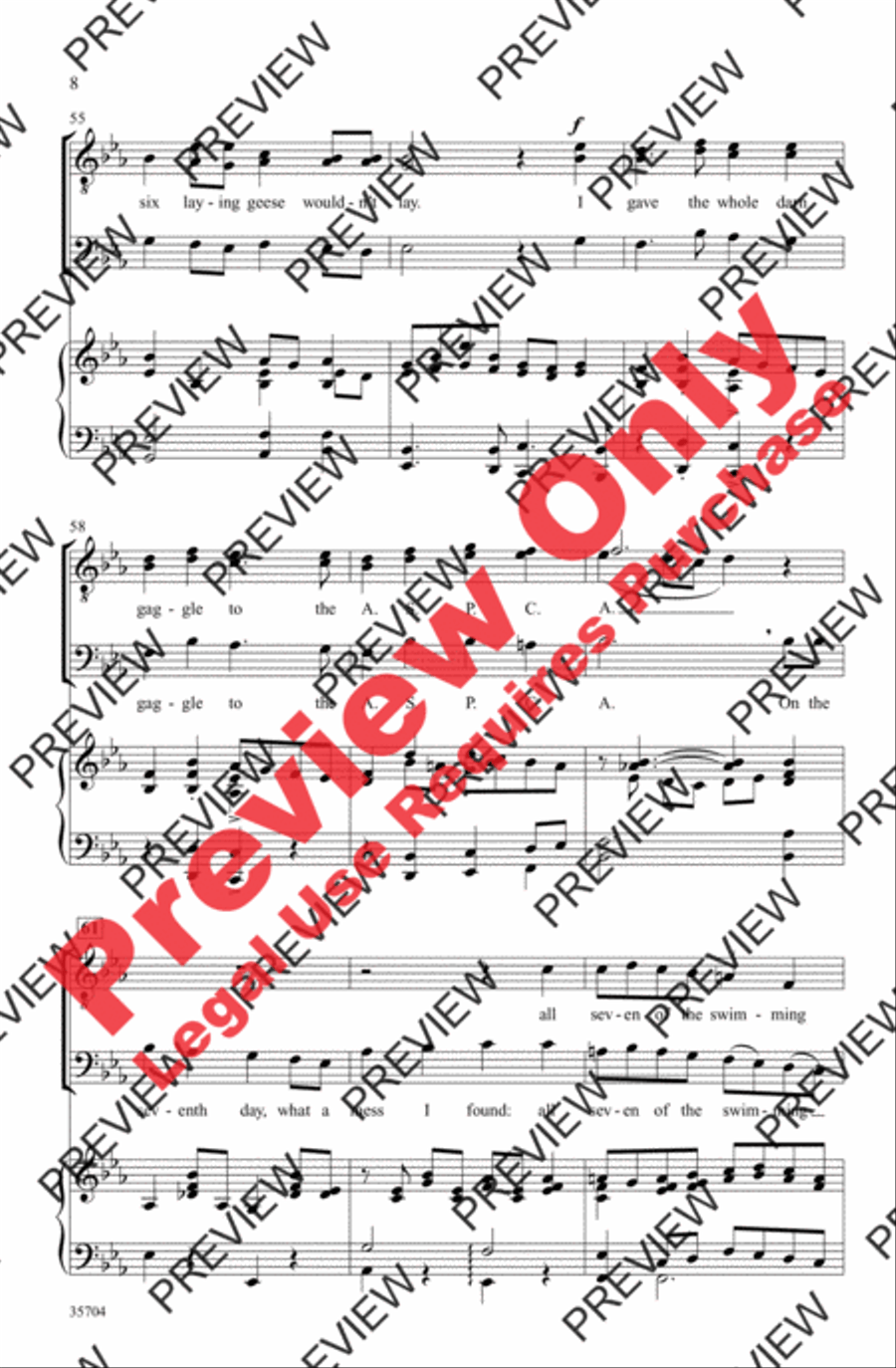 The Twelve Days After Christmas Men's Choir scores gallery preview page 8