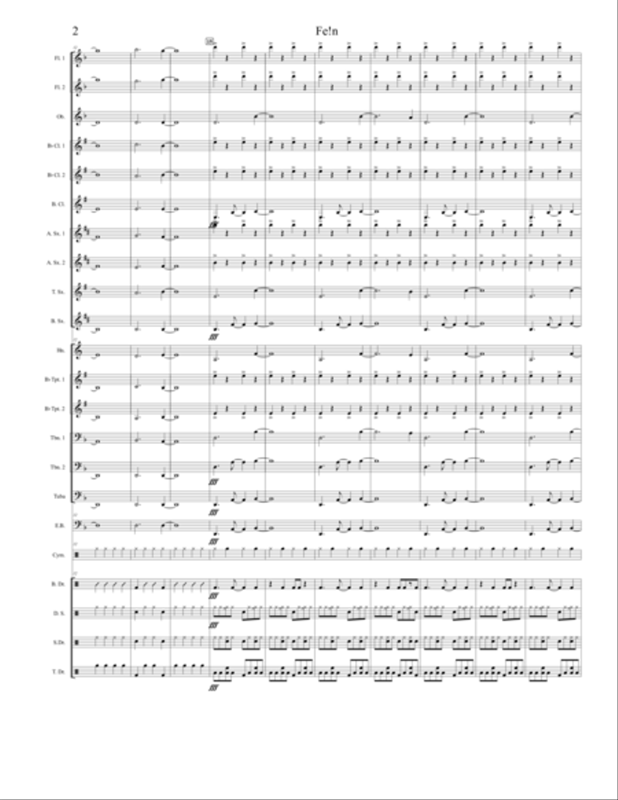 Fe!n (Feat. Playboi Carti) Marching Band scores gallery preview page 2