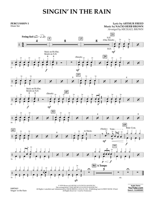 Singin' in the Rain (arr. Michael Brown) - Percussion 1