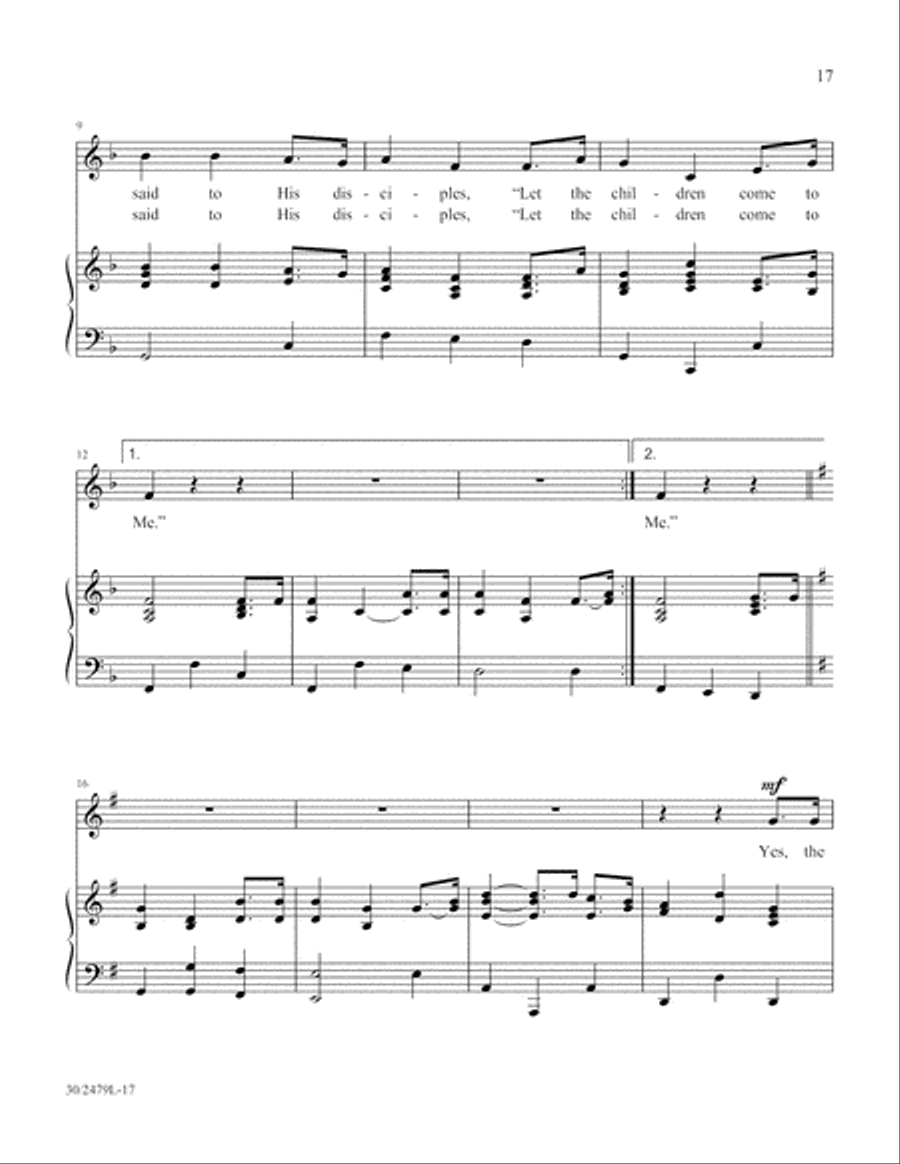 Scripture Songs Unison Choir scores gallery preview page 18