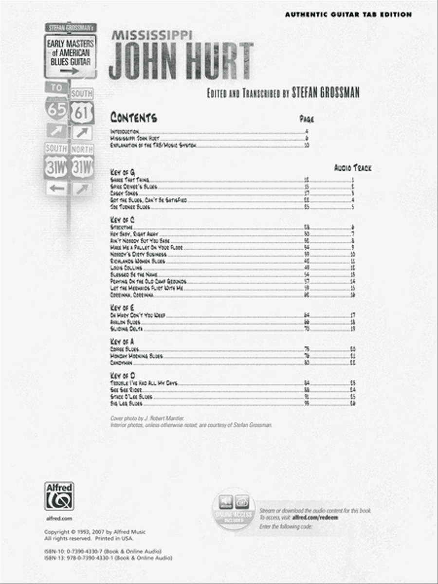 Stefan Grossman's Early Masters of American Blues Guitar: Mississippi John Hurt Acoustic Guitar scores gallery preview page 2