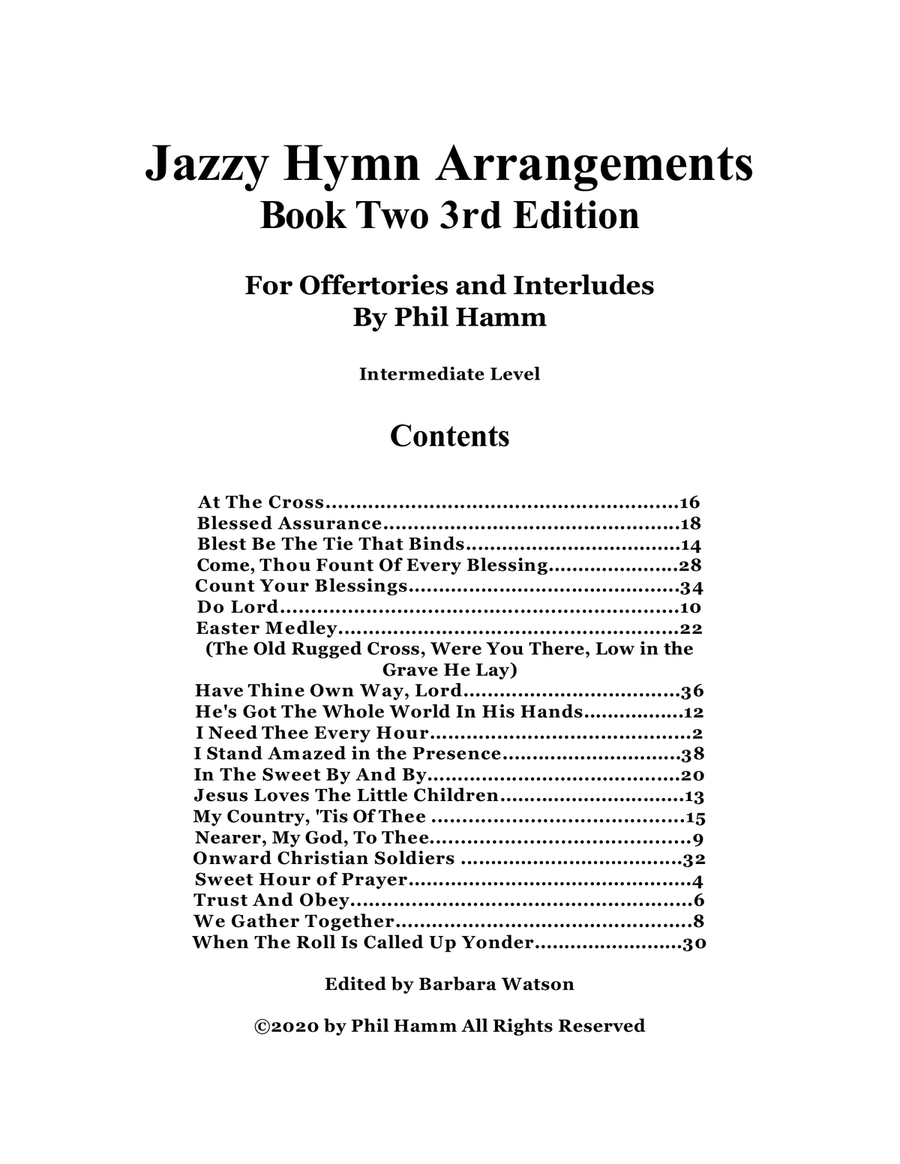 Jazzy Hymn Arrangements-Book Two-3rd Edition Piano Method scores gallery preview page 2