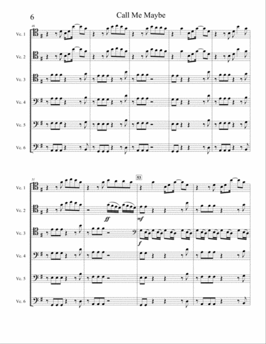 Call Me Maybe Large Ensemble scores gallery preview page 6