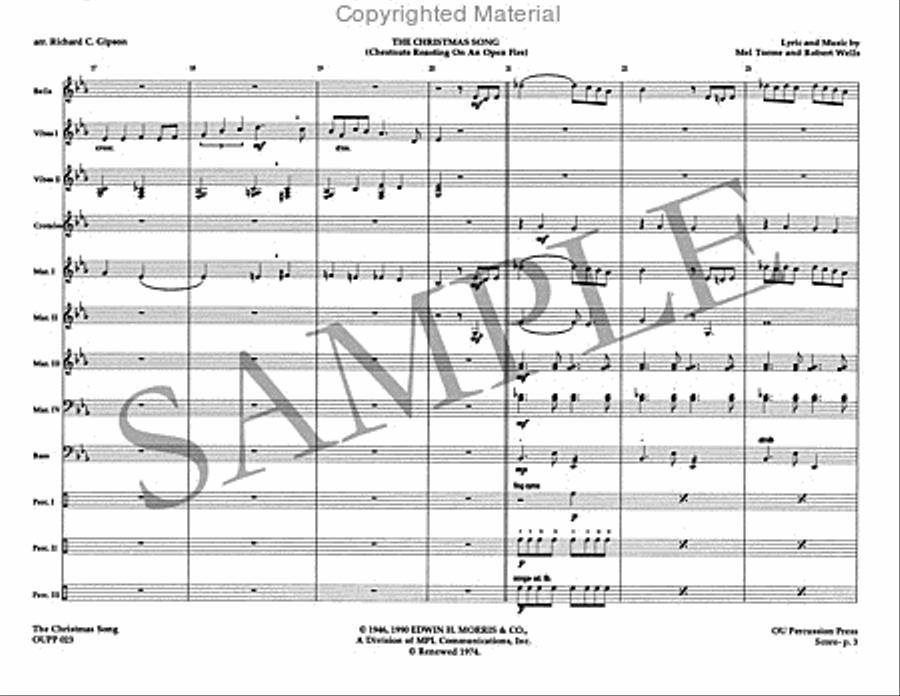 The Christmas Song Percussion Ensemble scores gallery preview page 4