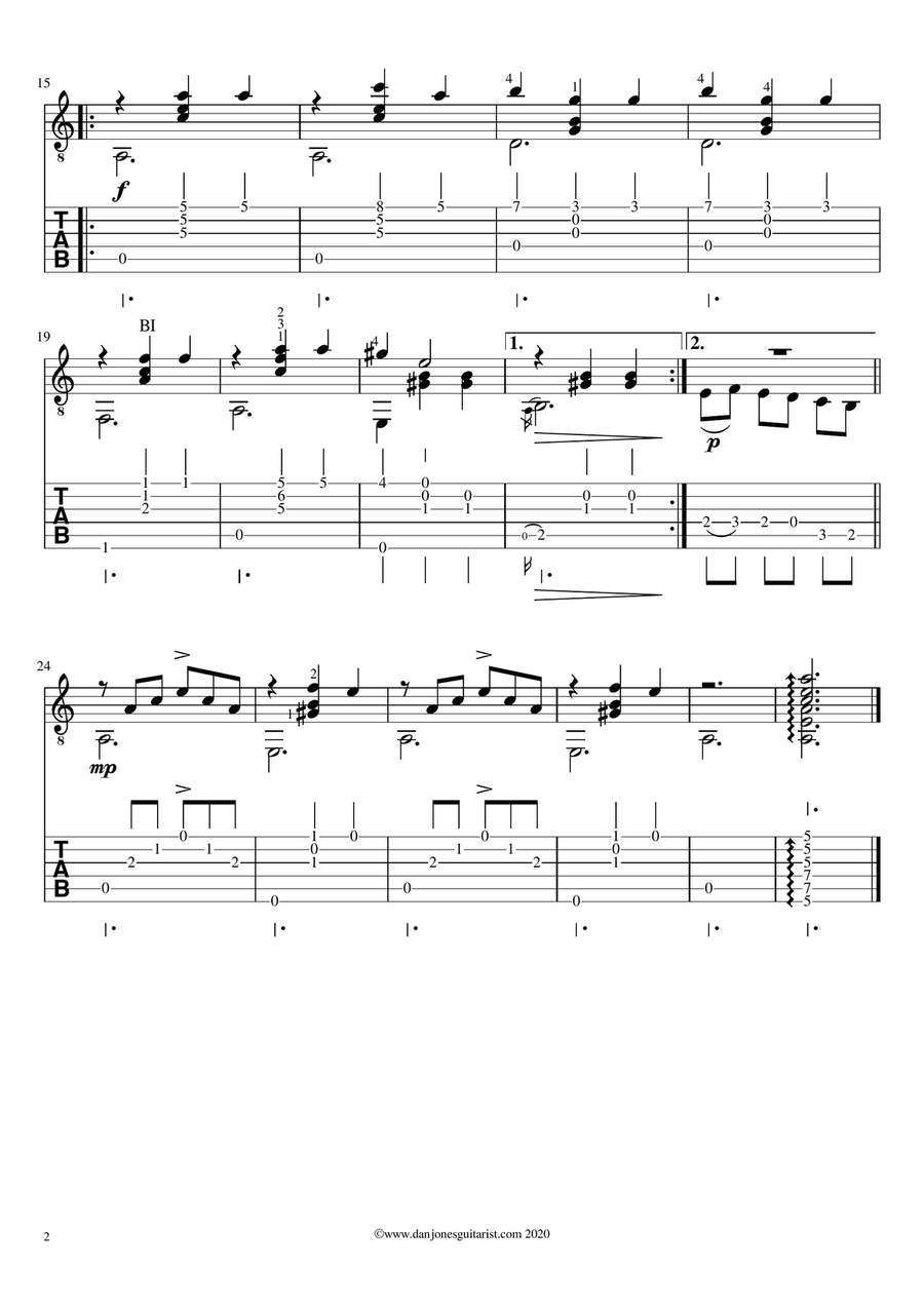 La Llorona for Beginner/Intermediate Guitar