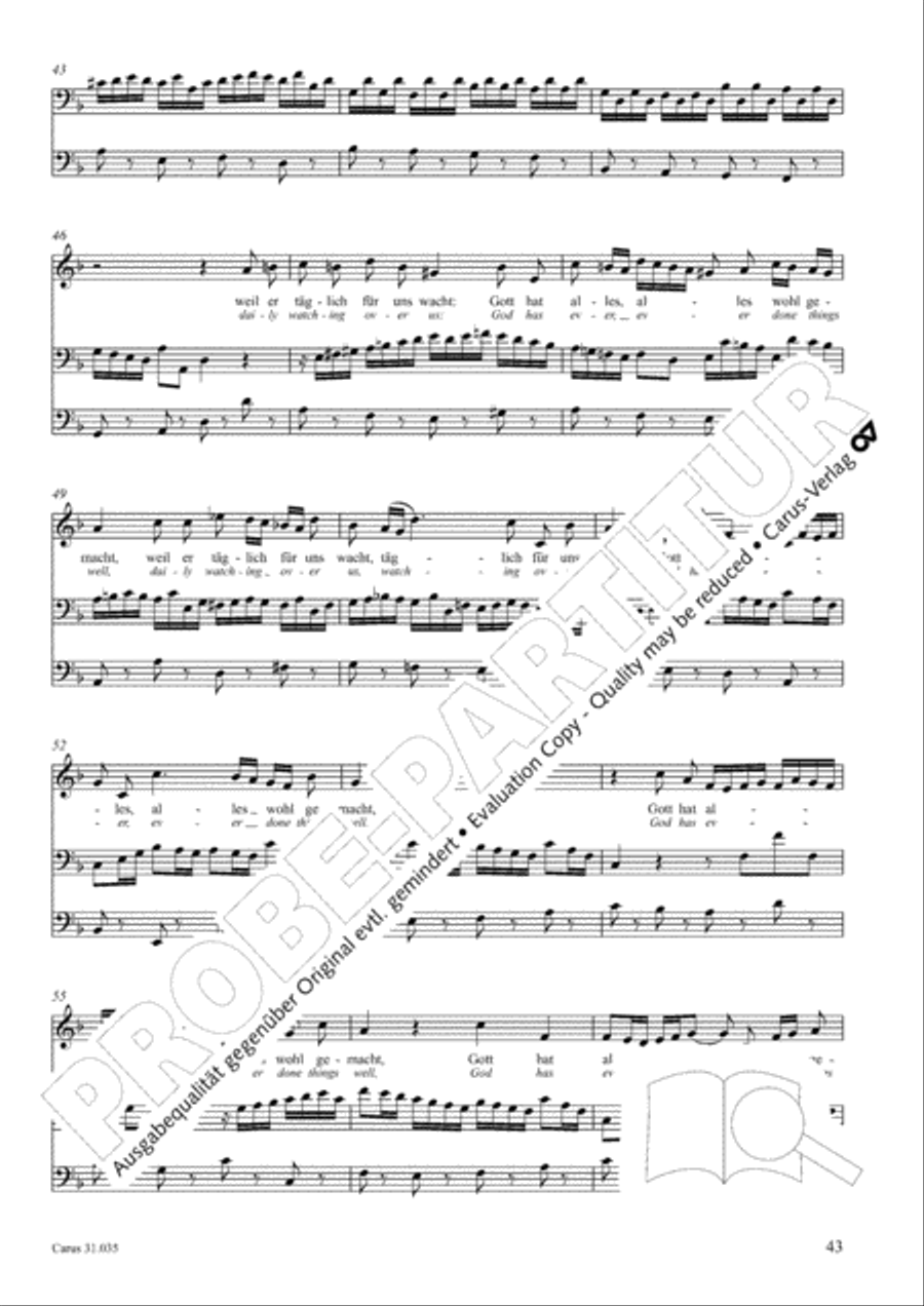 Soul and spirit are astounded (Geist und Seele wird verwirret) English Horn scores gallery preview page 44