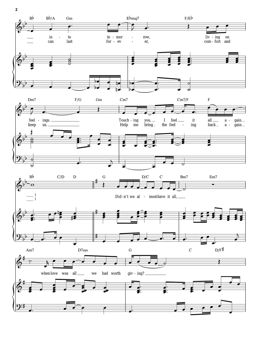 Didn't We Almost Have It All Piano, Vocal scores gallery preview page 2