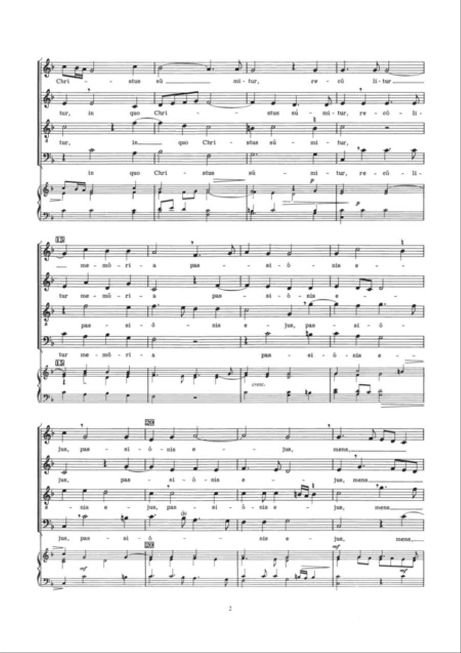 O Sacrum Convivium O Sacrum Convivium Choir scores gallery preview page 2