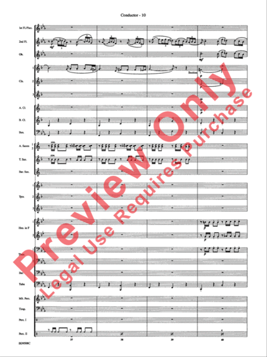 Procession of the Sardar (from Caucasian Sketches) Concert Band scores gallery preview page 13