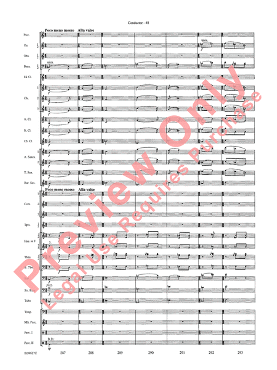 Variations on a Theme of Robert Schumann Concert Band scores gallery preview page 51