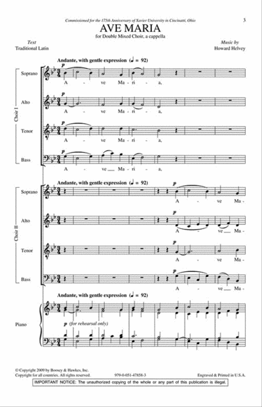 Ave Maria 4-Part scores gallery preview page 2