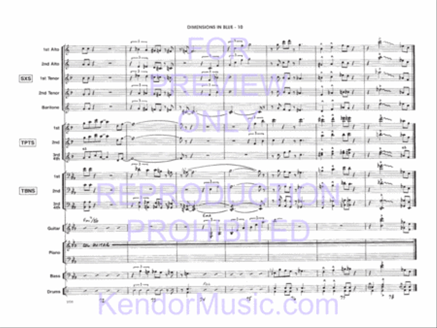 Dimensions In Blue Dimensions In Blue Jazz Ensemble scores gallery preview page 11