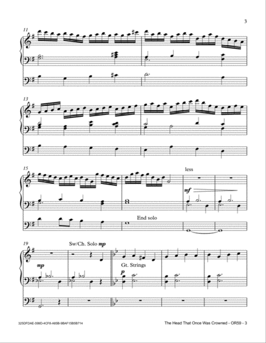 The Head That Once Was Crowned Organ Solo scores gallery preview page 3