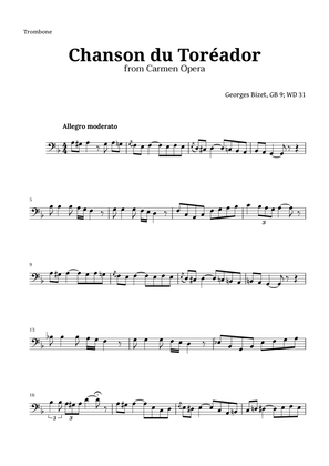 Chanson du Toreador by Bizet for Trombone