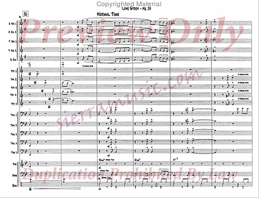 Love Story Love Story Jazz Ensemble scores gallery preview page 15