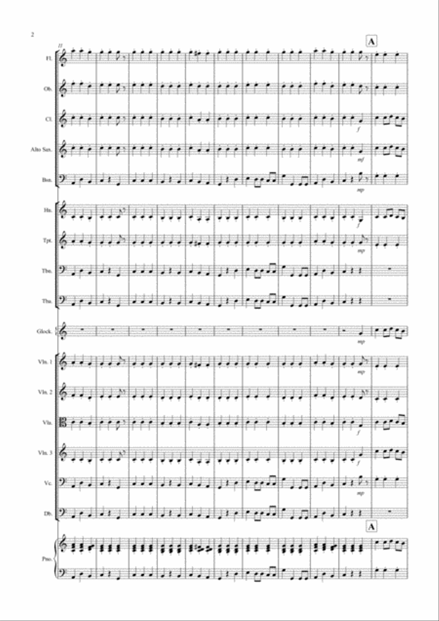 We wish you a Merry Christmas for School Orchestra Full Orchestra scores gallery preview page 2