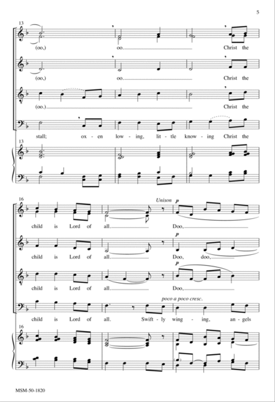 Infant Holy, Infant Lowly Divisi scores gallery preview page 4