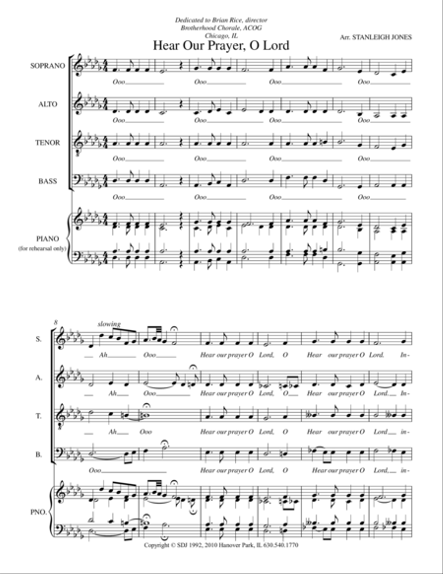 Hear Our Prayer, O Lord Hear Our Prayer, O Lord Divisi scores gallery preview page 1