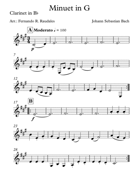 Minuet in G - J.S. Bach image number null