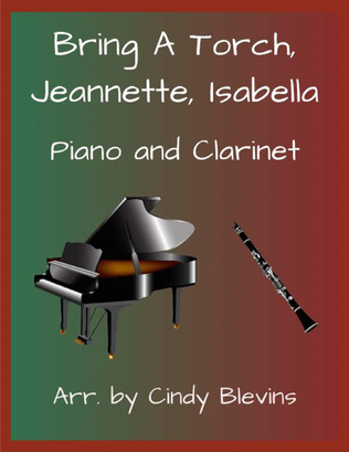 Book cover for Bring A Torch, Jeannette, Isabella, for Piano and Clarinet