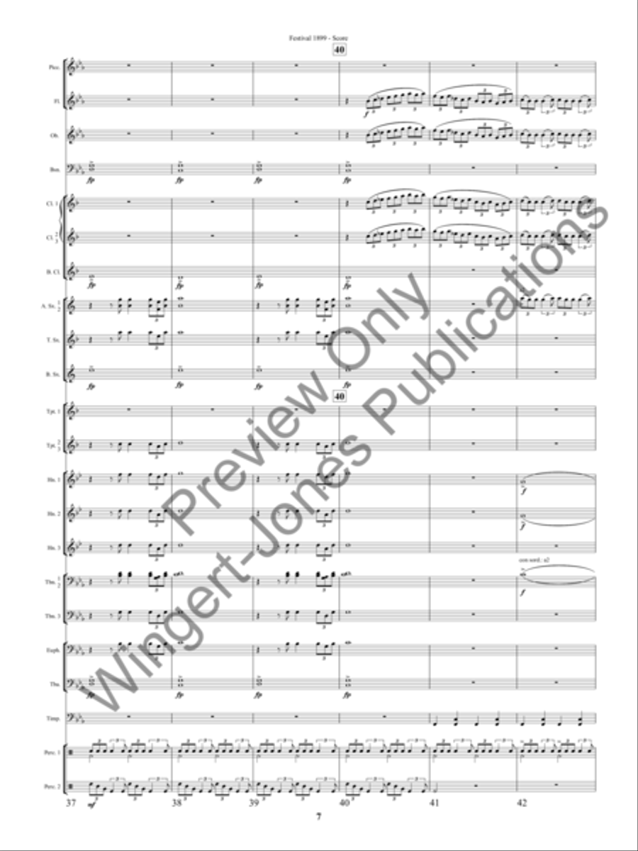 Festival 1899 (Score) Concert Band scores gallery preview page 10