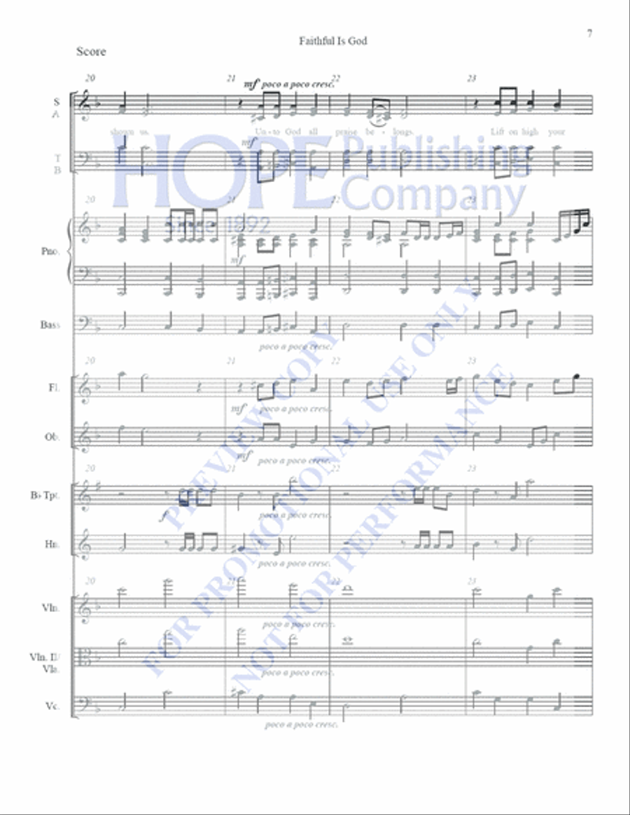 Faithful Is God Choir scores gallery preview page 7