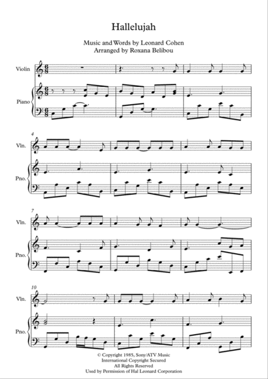 Hallelujah Hallelujah Flute scores gallery preview page 1