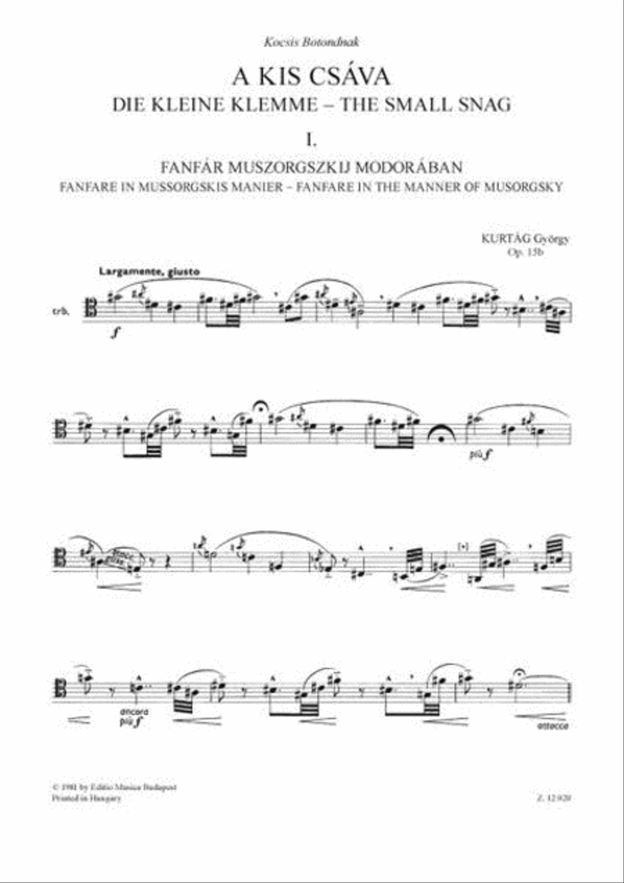 Die kleine Klemme op. 15b Trombone scores gallery preview page 2