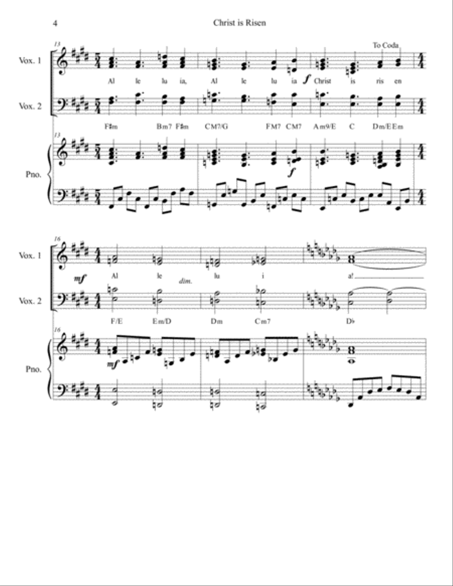 Christ is Risen (Choral Introit) 4-Part scores gallery preview page 4