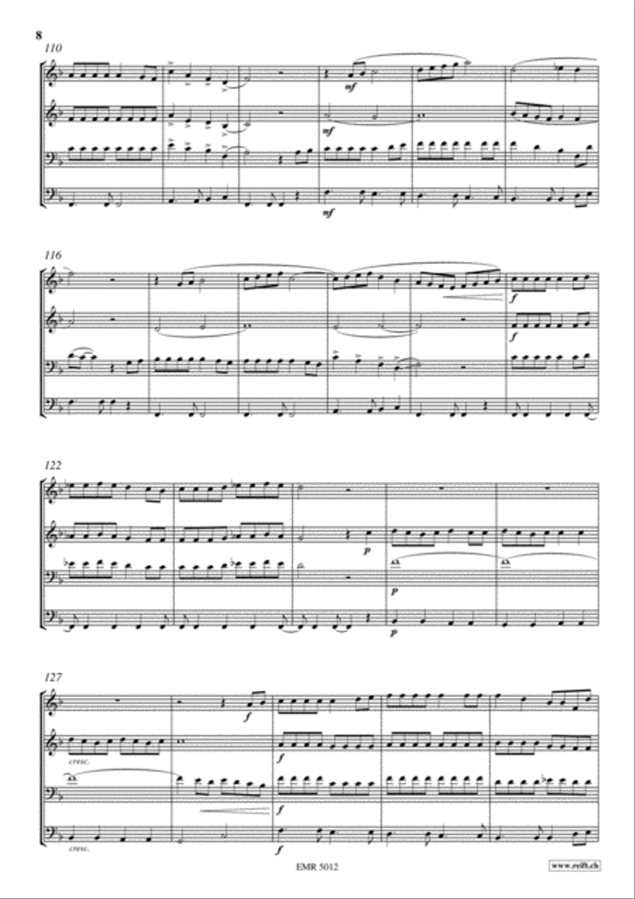 Highlights From Cats Highlights From Cats Brass Quartet scores gallery preview page 8