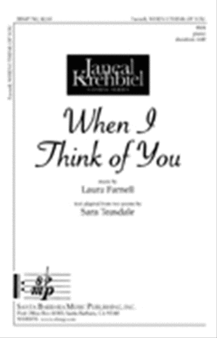 When I Think of You - SSA Octavo SSA scores gallery preview page 1