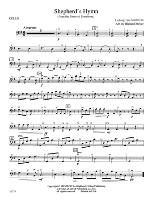 Shepherd's Hymn: Cello